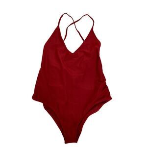 Beach Riot Red Low-back one-piece Swim suit size S